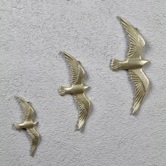 3'lü Martı Duvar Dekorasyon Ürünü