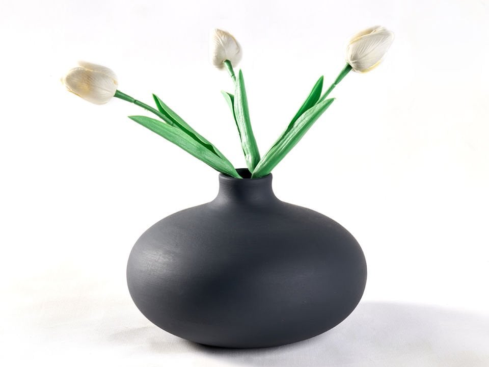 Round Vase Küçük Seramik Vazo