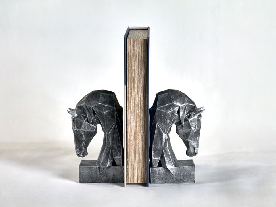 Kitap Tutucu Kübik At Figürlü 2 'li Biblo